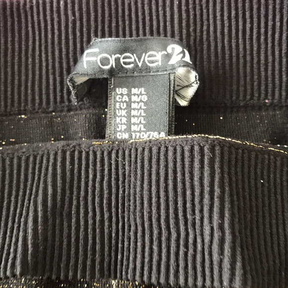 Forever 21Leggings With Gold Metelic - Picture 3 of 3